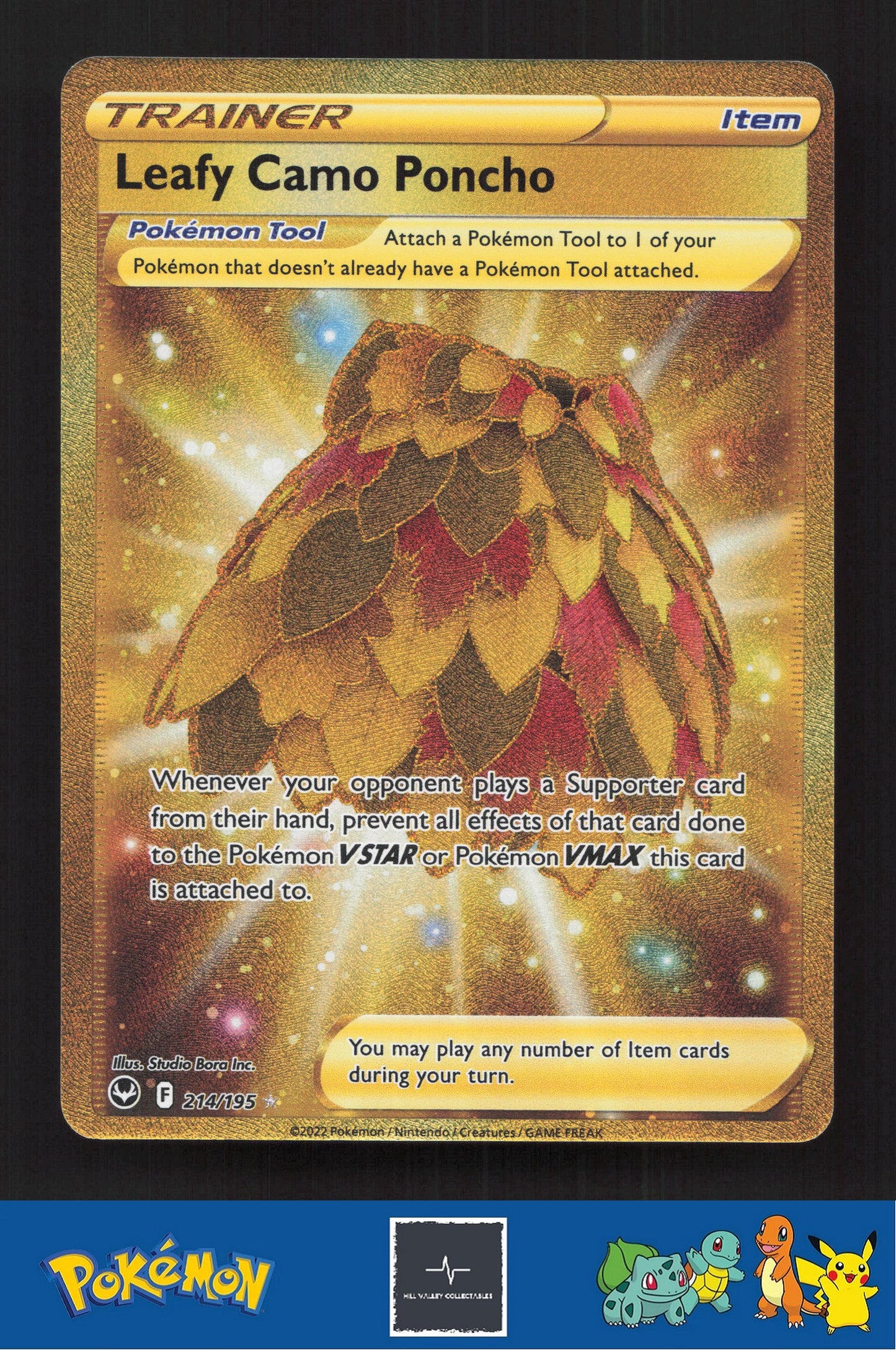 2020 Pokemon SWSH Silver Tempest 214/195 Leafy Camo Poncho