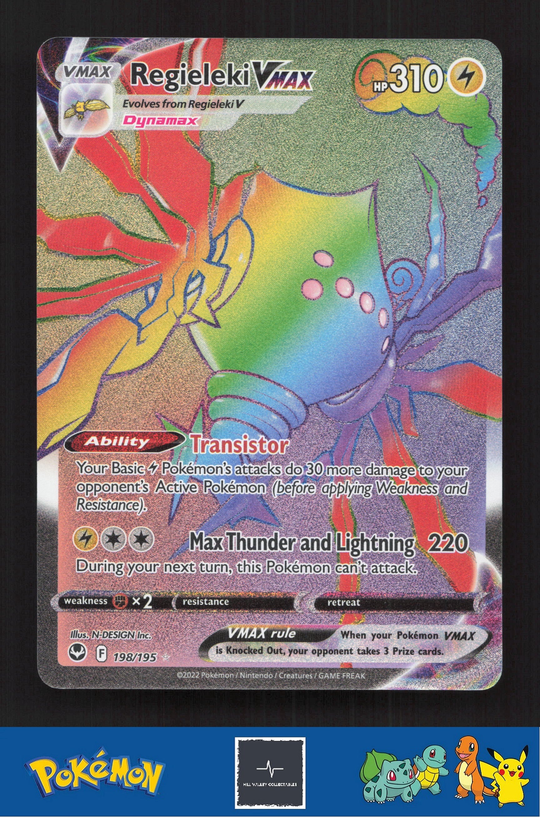 2020 Pokemon SWSH Silver Tempest 198/195 Regieleki VMAX