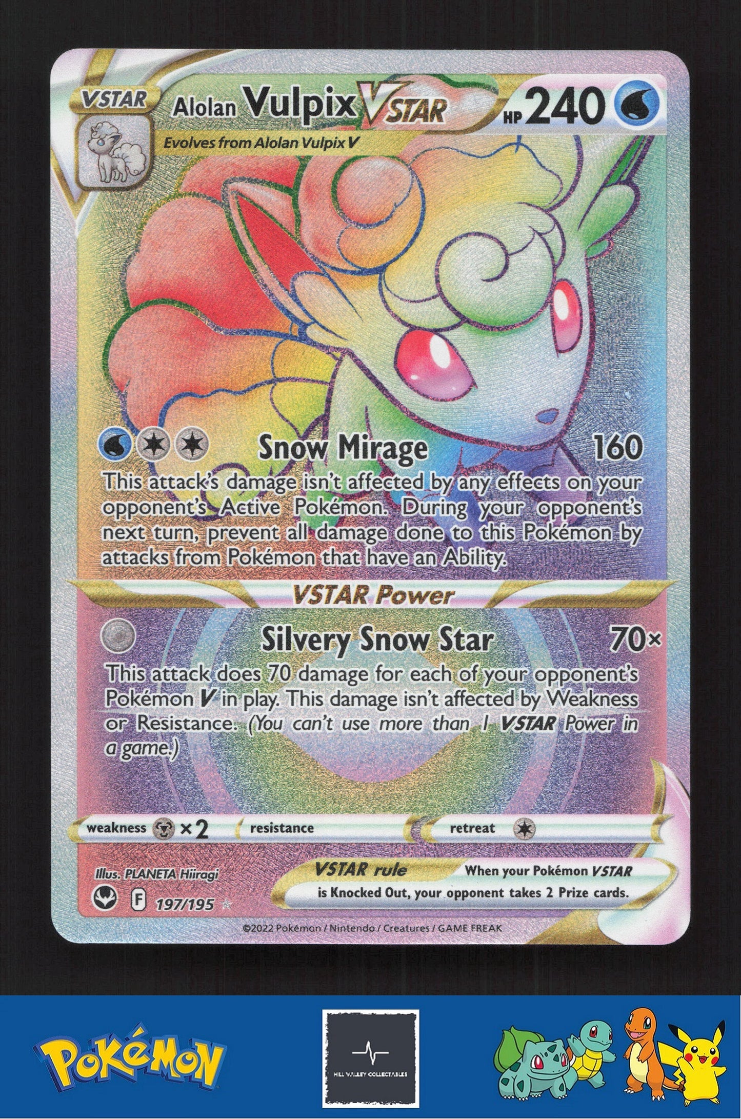 2020 Pokemon SWSH Silver Tempest 197/195 Alolan Vulpix Vstar