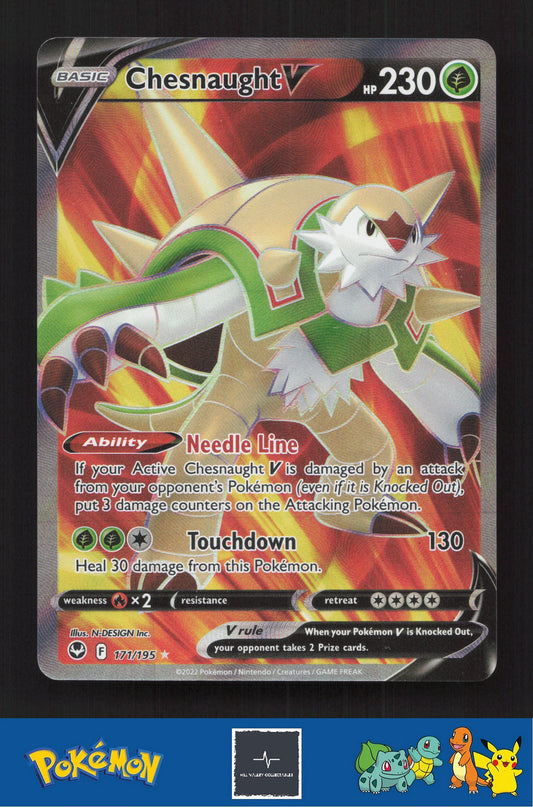 2020 Pokemon SWSH Silver Tempest 171/195 Chesnaught V