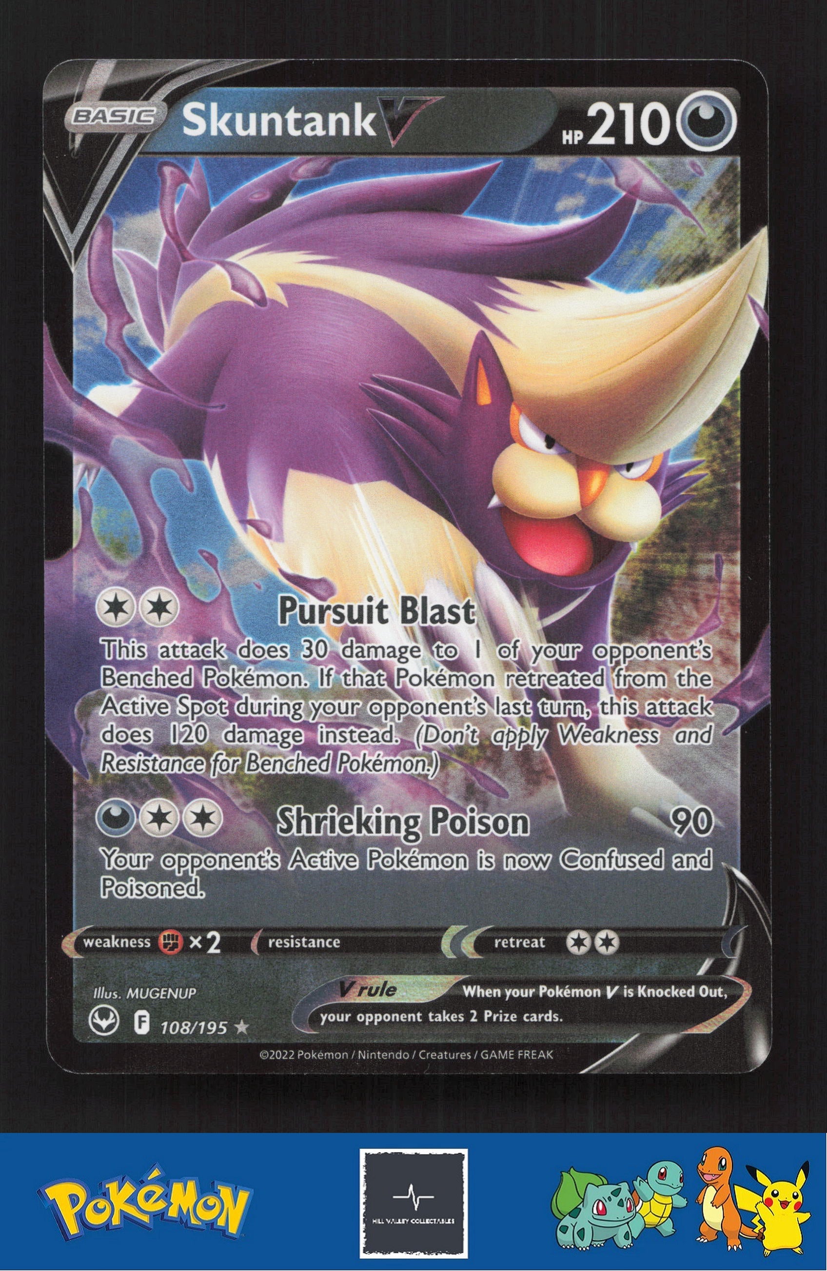 2020 Pokemon SWSH Silver Tempest 108/195 Skuntank V