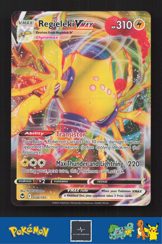 2020 Pokemon SWSH Silver Tempest 058/195 Regieleki VMAX