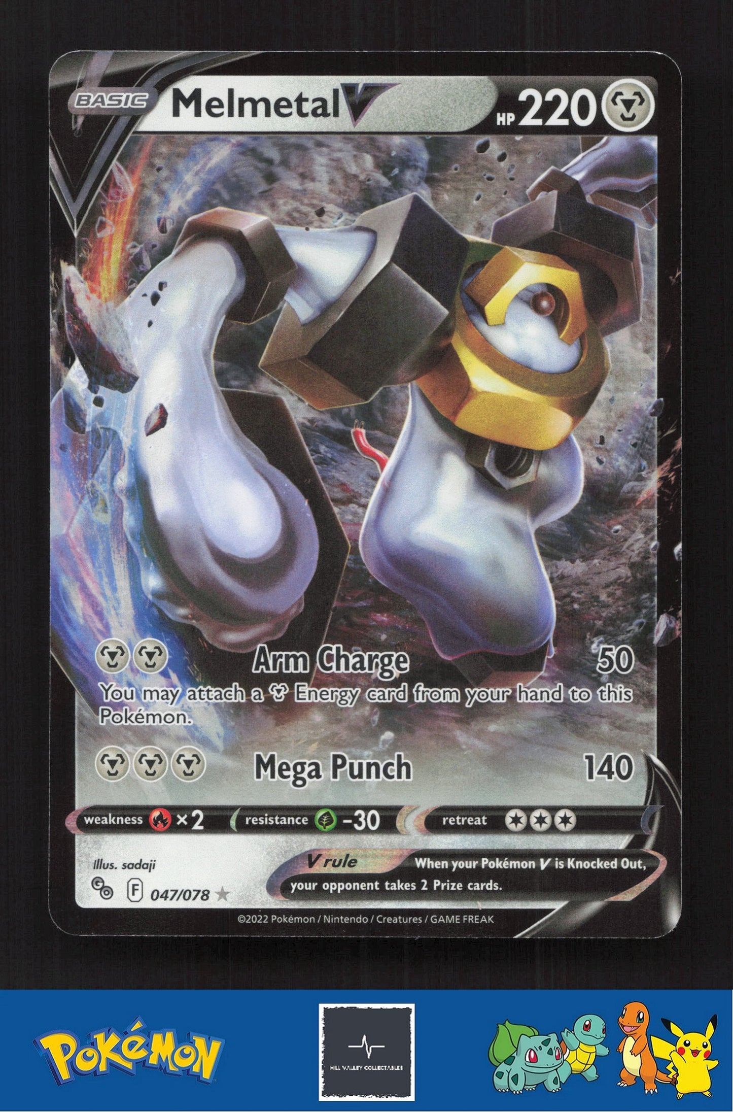 2022 Pokemon SWSH Pokemon GO 047/078 Melmetal V