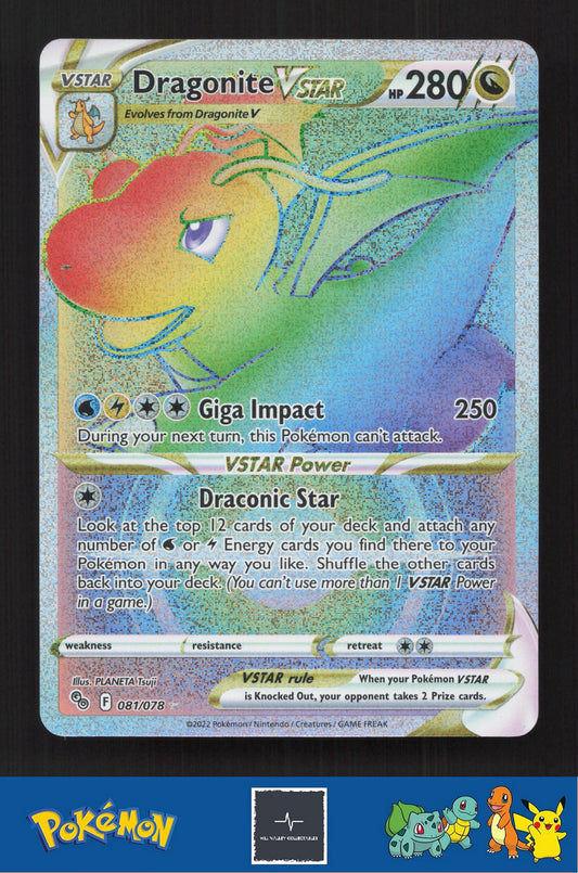 2022 Pokemon SWSH Pokemon GO 081/078 Dragonite Vstar