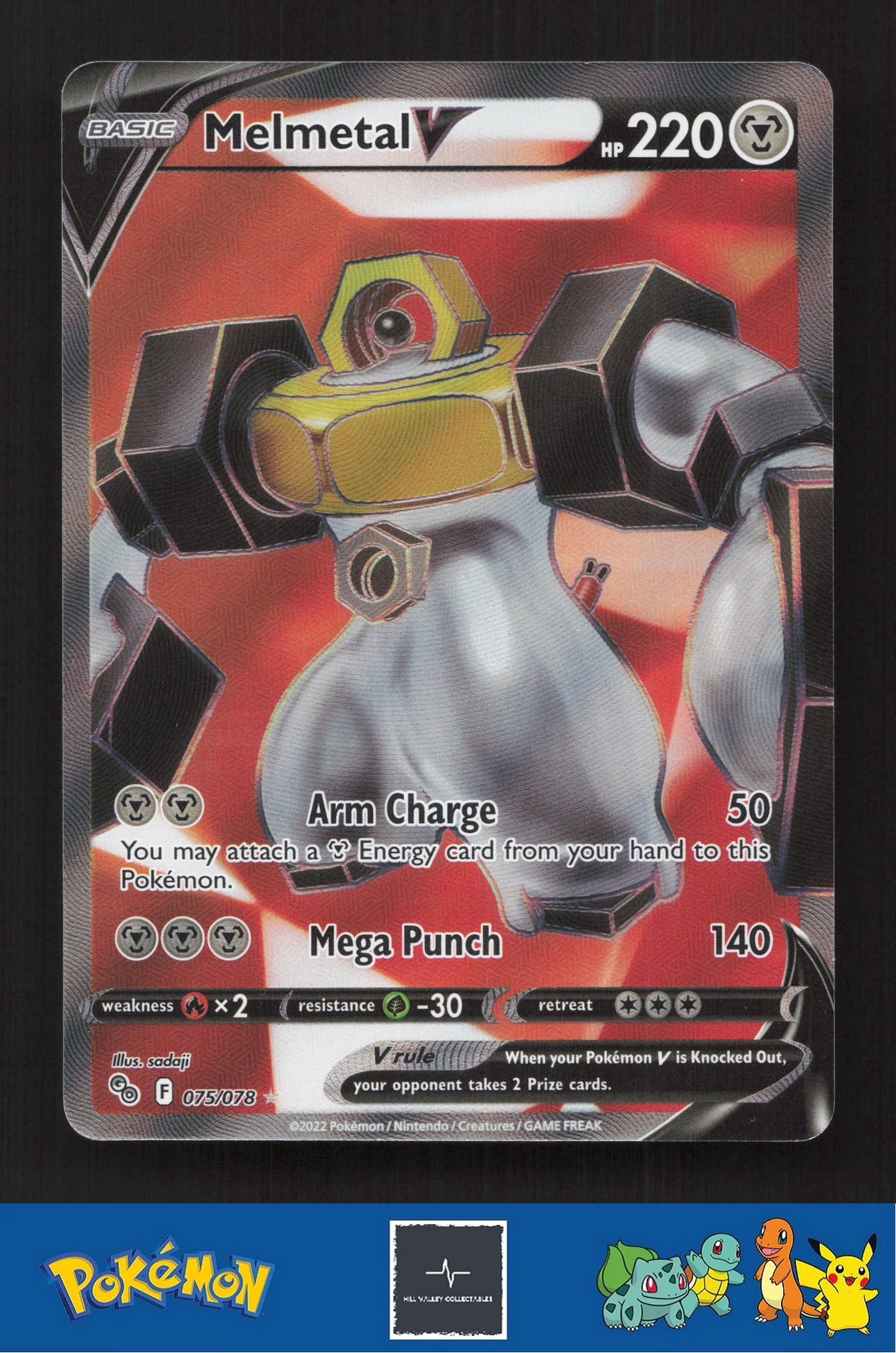 2022 Pokemon SWSH Pokemon GO 075/078 Melmetal V