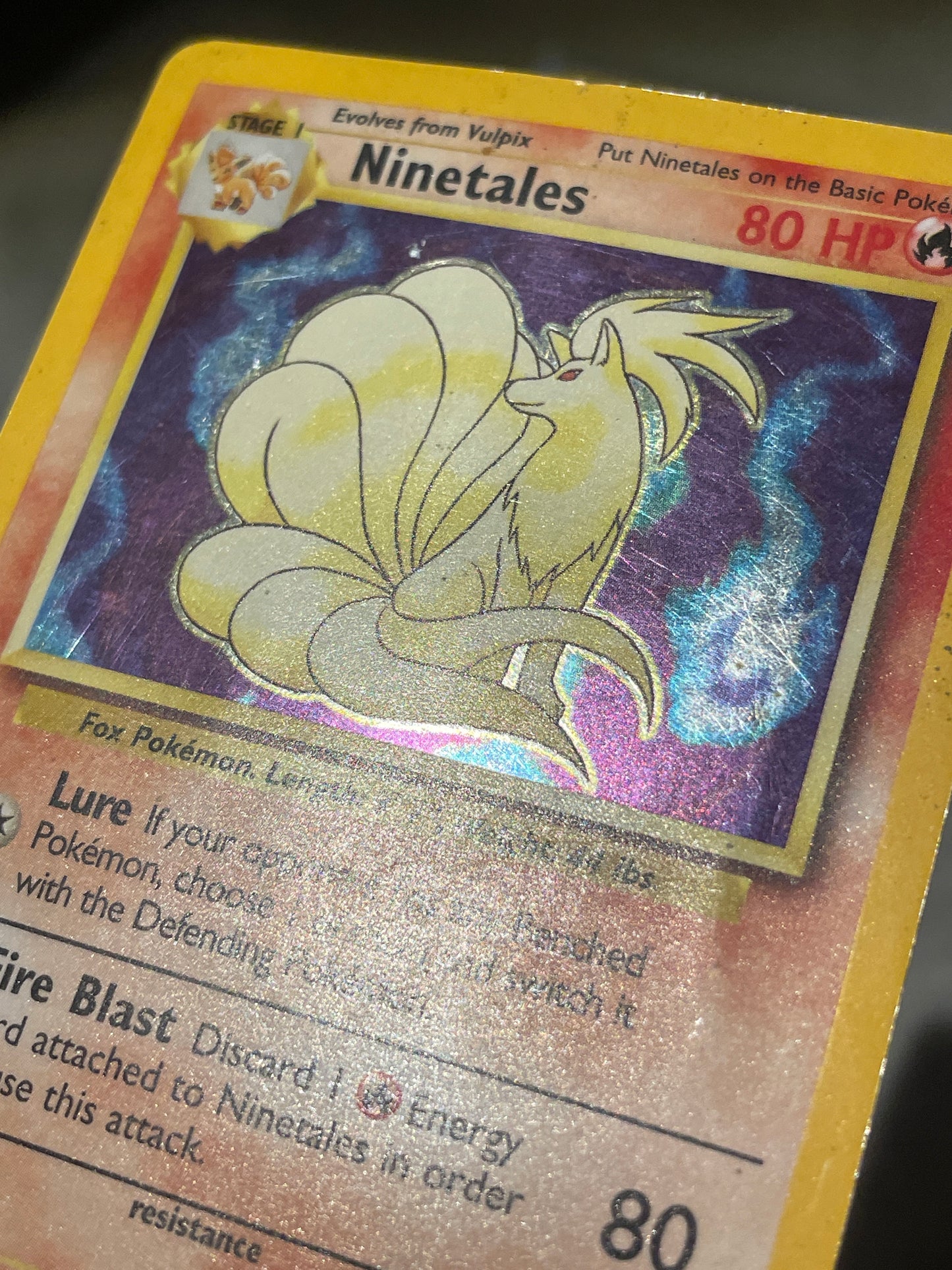 1999 Pokemon Base Set 12/102 Ninetales Holo