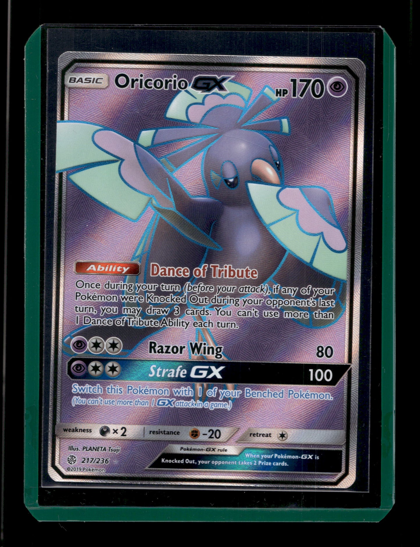 2019 Pokemon SM Cosmic Eclipse 217/236 Oricorio GX