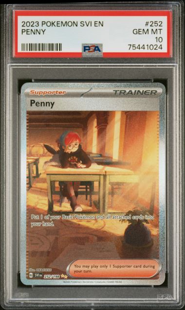 π 2024 Pokemon SV SVIen S&V Base 252/198 Penny PSA 10