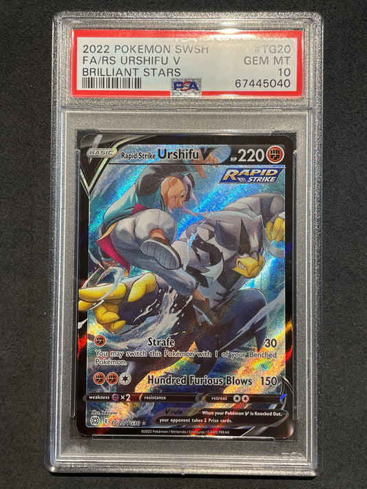 2022 Pokemon SWSH Brilliant Stars TG20/TG30 RS Urshifu V PSA 10