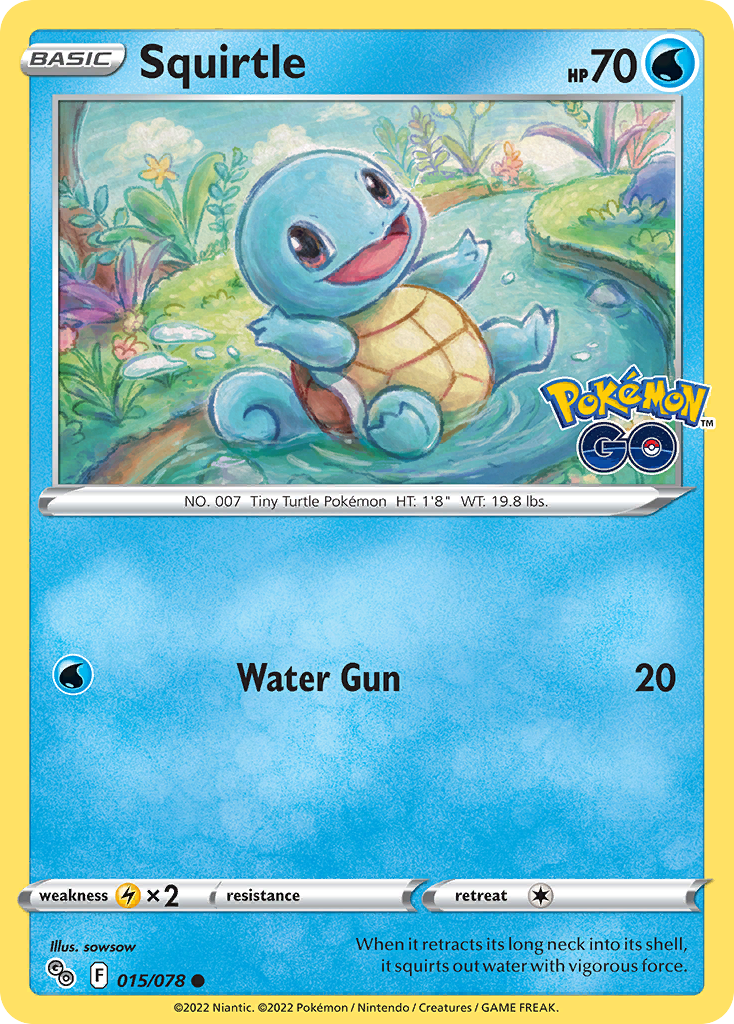 2022 Pokemon SWSH Pokemon Go 015/078 Squirtle