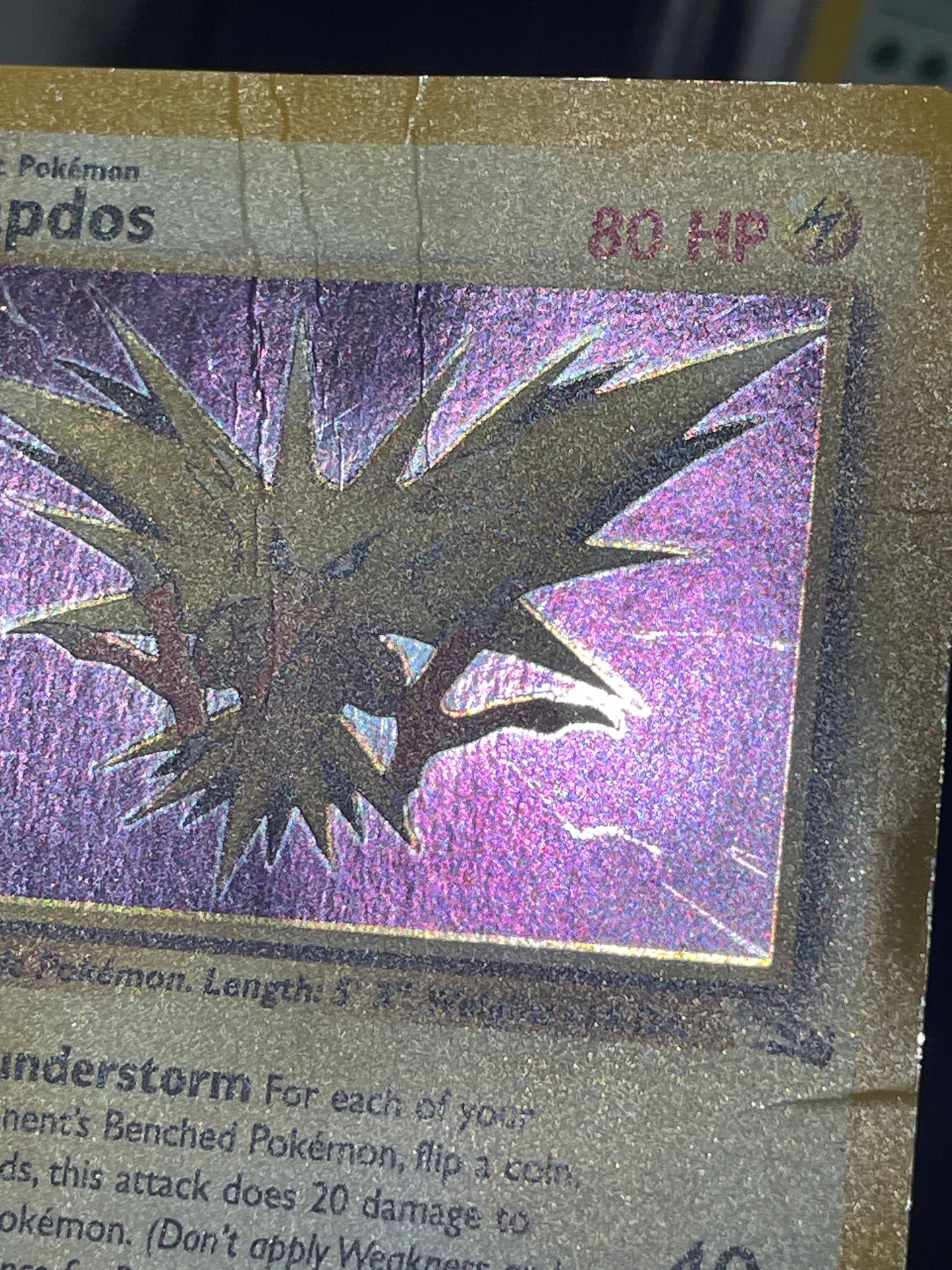 1999-2000 Pokemon Fossil (Thunderstorm Deck) 15/62 Zapdos Holo
