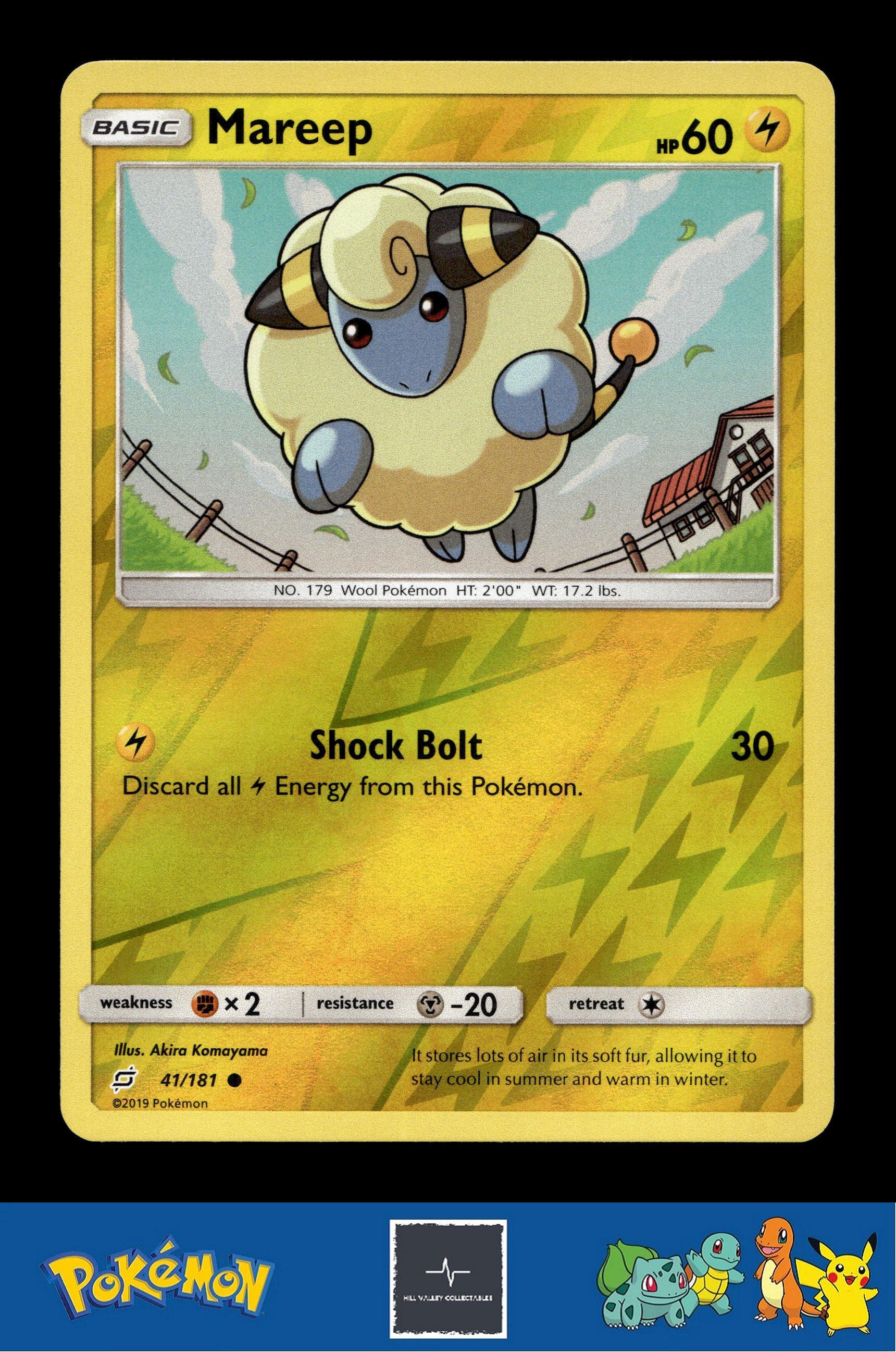 2019 Pokemon SM Team Up 41/181 Mareep Reverse