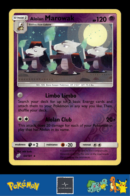 2019 Pokemon SM Team Up 64/181 Alolan Marowak Reverse