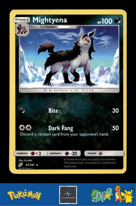 2019 Pokemon SM Team Up 87/181 Mightyena Reverse