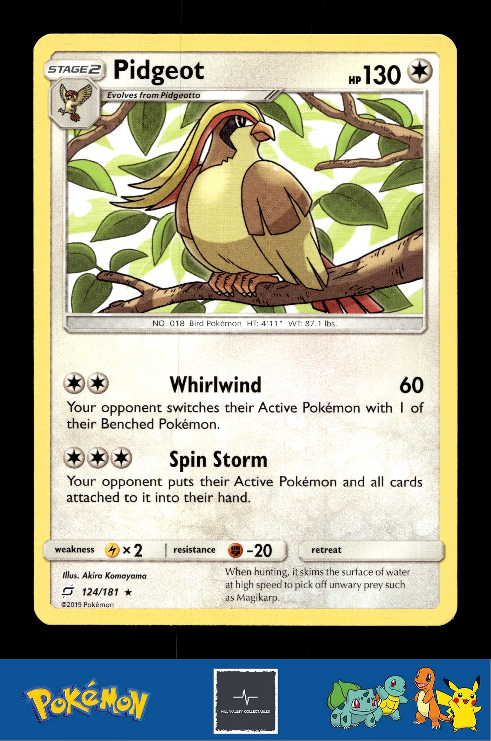 2019 Pokemon SM Team Up 124/181 Pidgeot