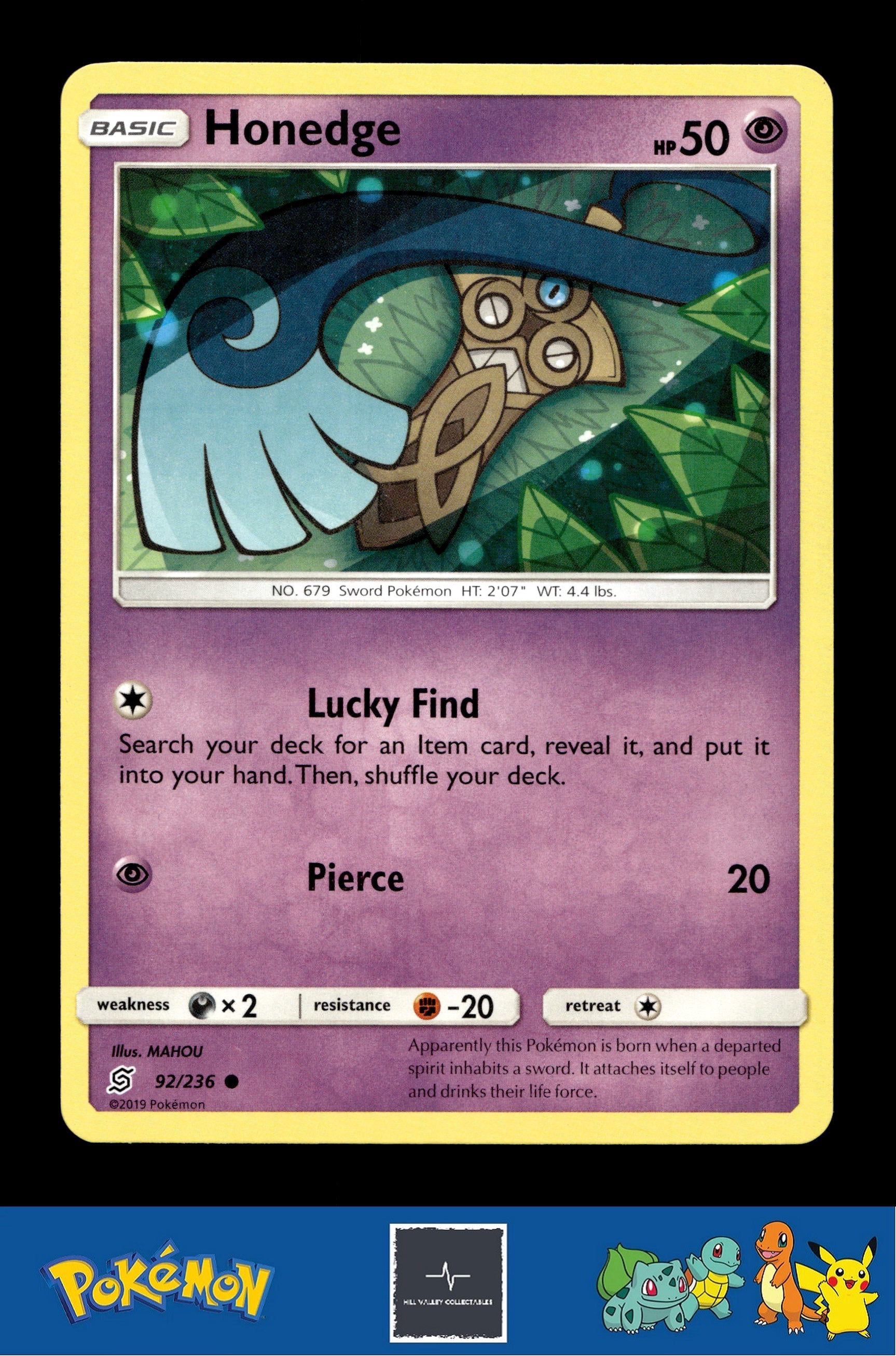 2019 Pokemon SM Unified Minds 92/236 Honedge