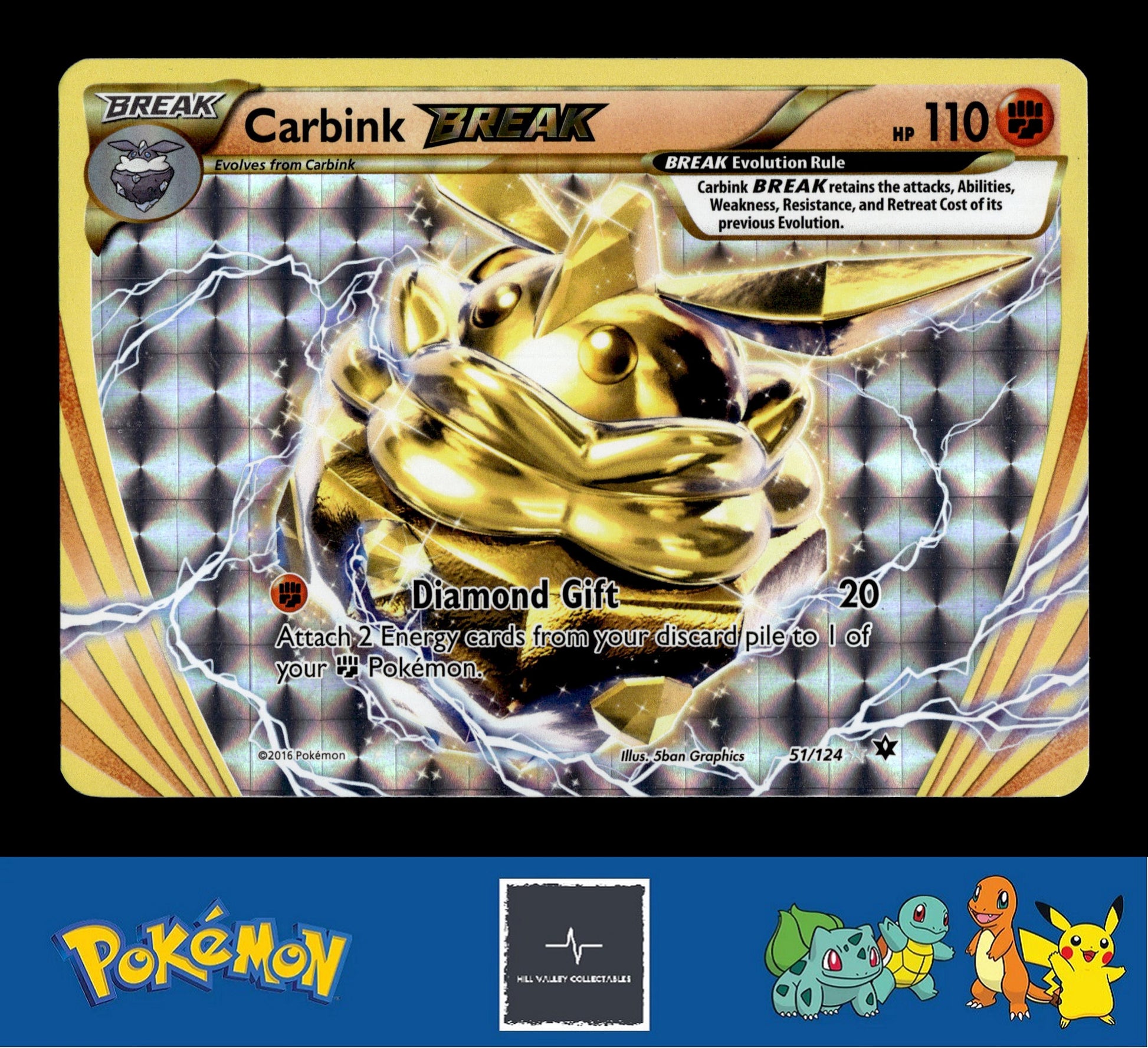 2016 Pokemon XY Fates Collide 51/124 Carbink BREAK
