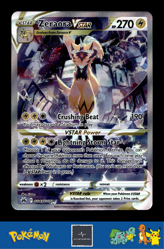 2023 Pokemon SWSH Crown Zenith GG43/GG70 Zeraora Vstar
