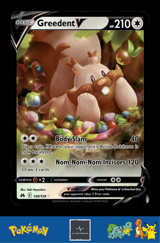 2023 Pokemon SWSH Crown Zenith 120/159 Greedent V