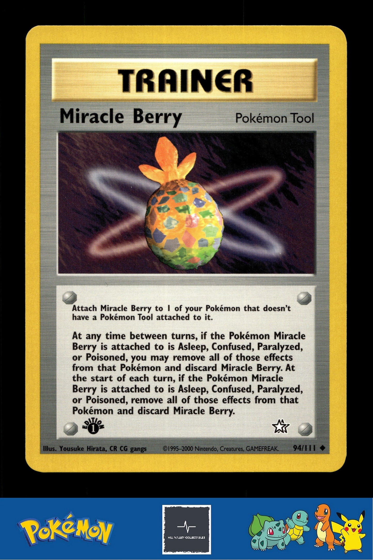 2000 Pokemon WotC Neo Genesis 94/111 Miracle Berry 1st Ed