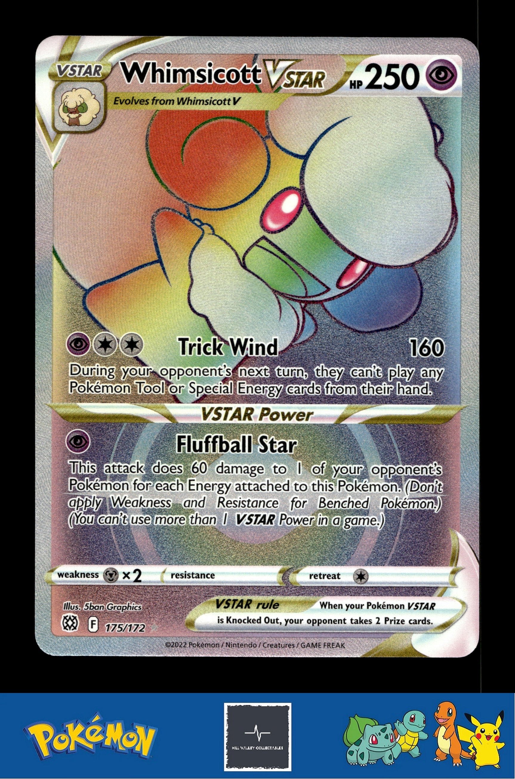 2021 Pokemon SWSH Brilliant Stars 175/172 Whimsicott Vstar