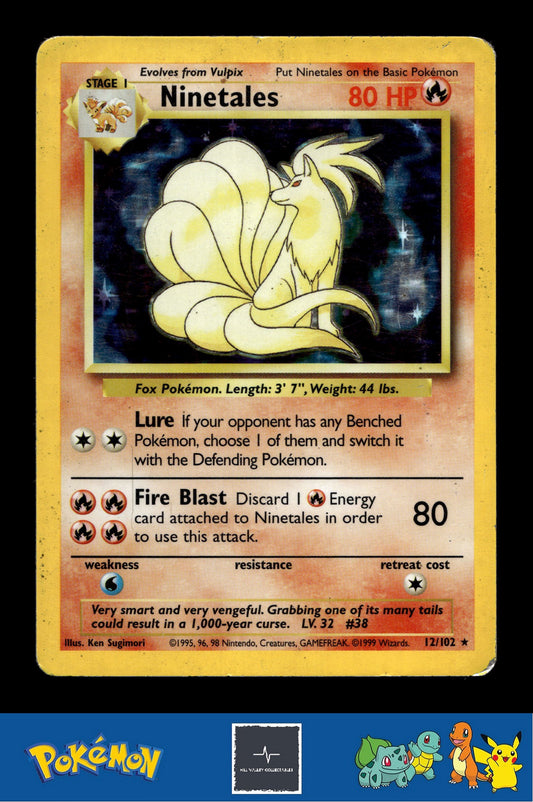 1999 Pokemon Base Set 12/102 Ninetales Holo