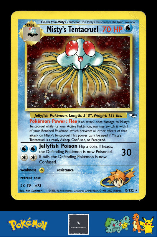 2000 Pokemon Gym Heroes 10/132 Misty's Tentacruel Holo