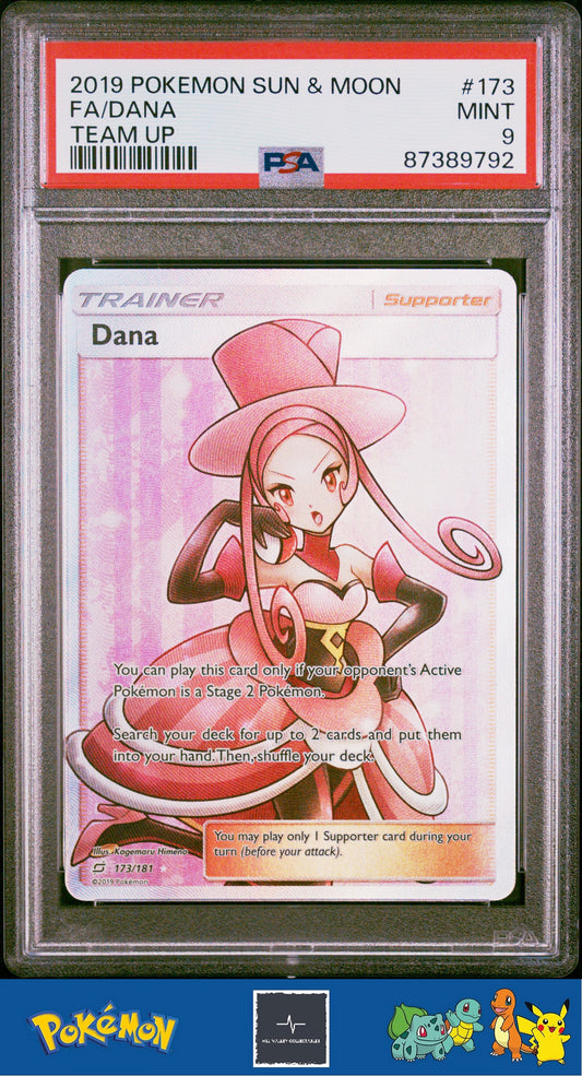 2019 Pokemon SM Team Up 173/181 Dana PSA 9