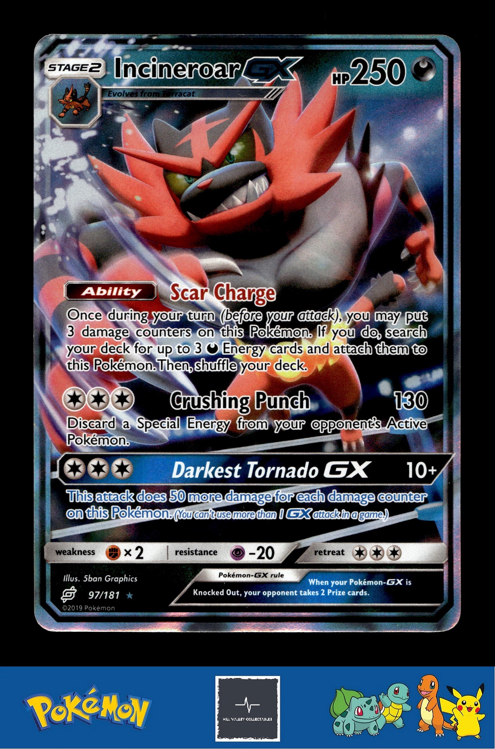 2019 Pokemon SM Team Up 97/181 Incineroar GX