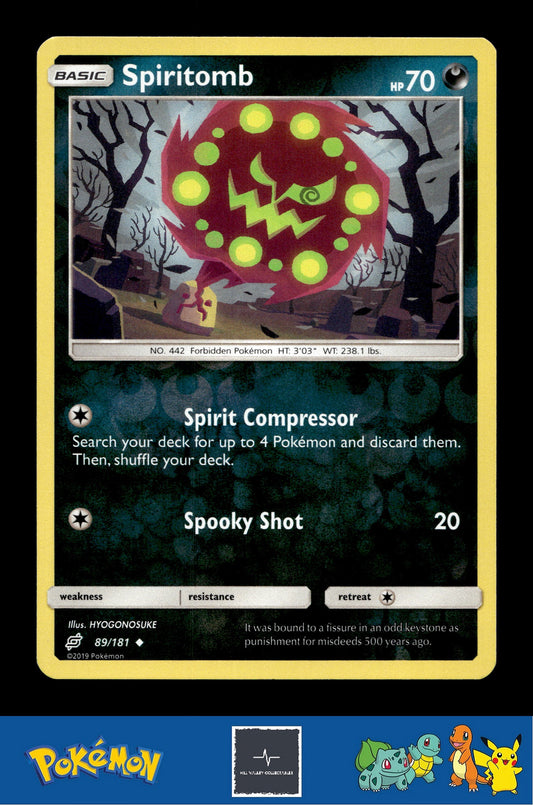 2019 Pokemon SM Team Up 89/181 Spiritomb Reverse