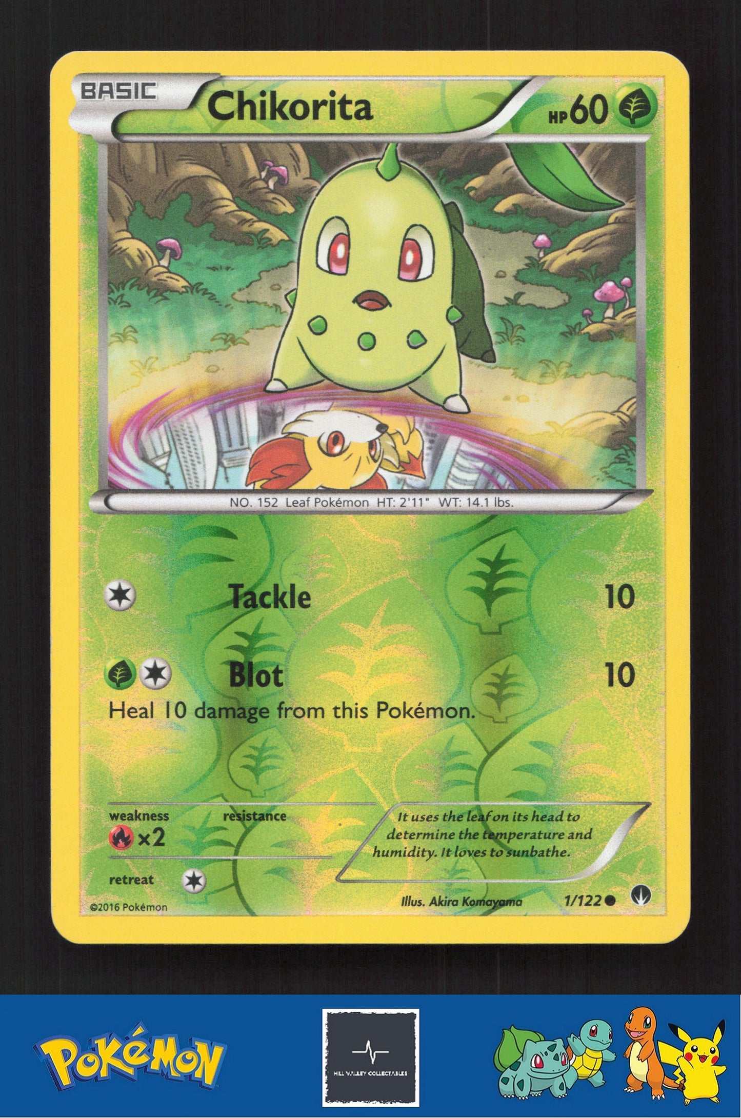 2015 Pokemon XY BREAKpoint 1/122 Chikorita Reverse