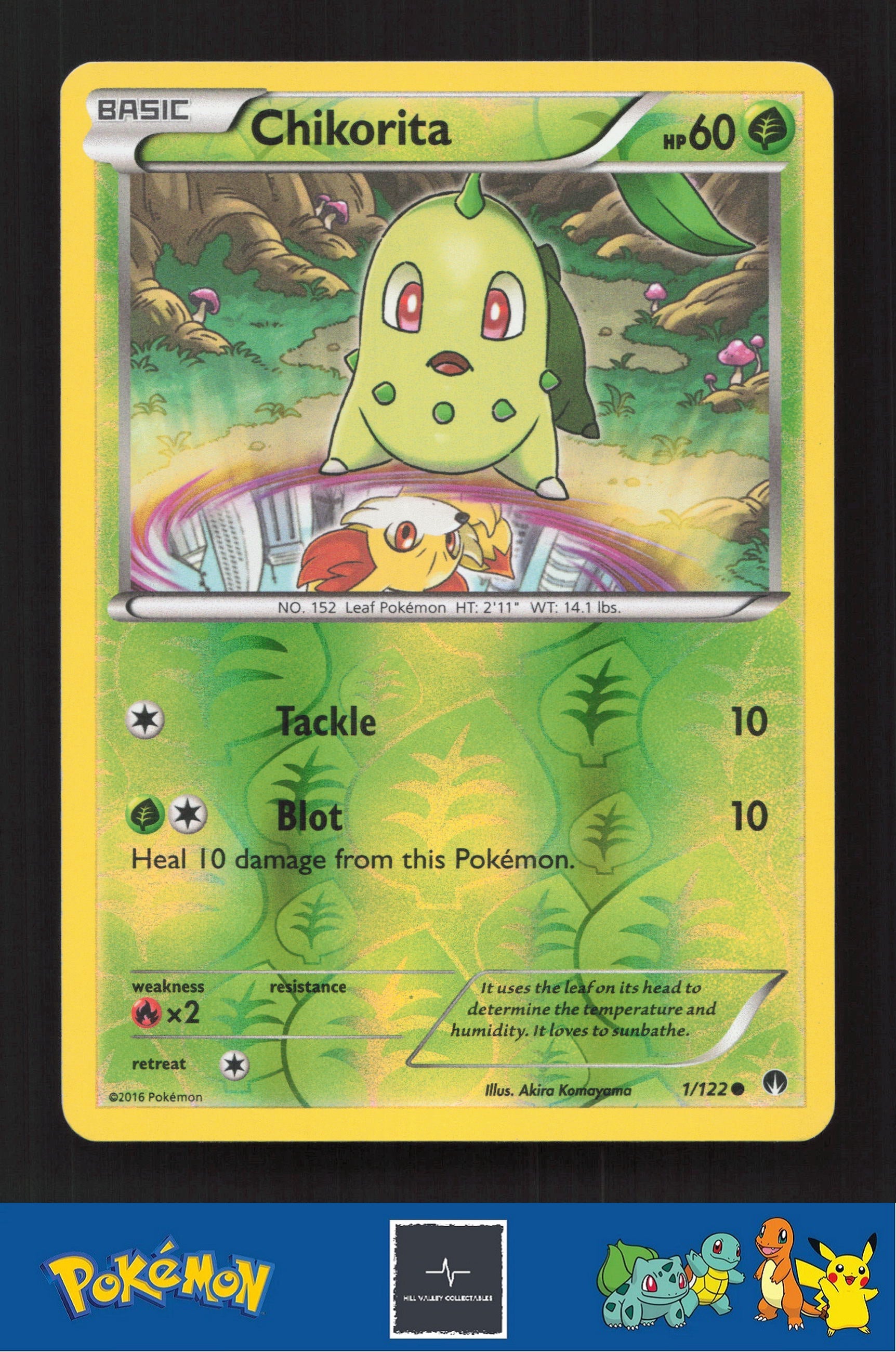 2015 Pokemon XY BREAKpoint 1/122 Chikorita Reverse