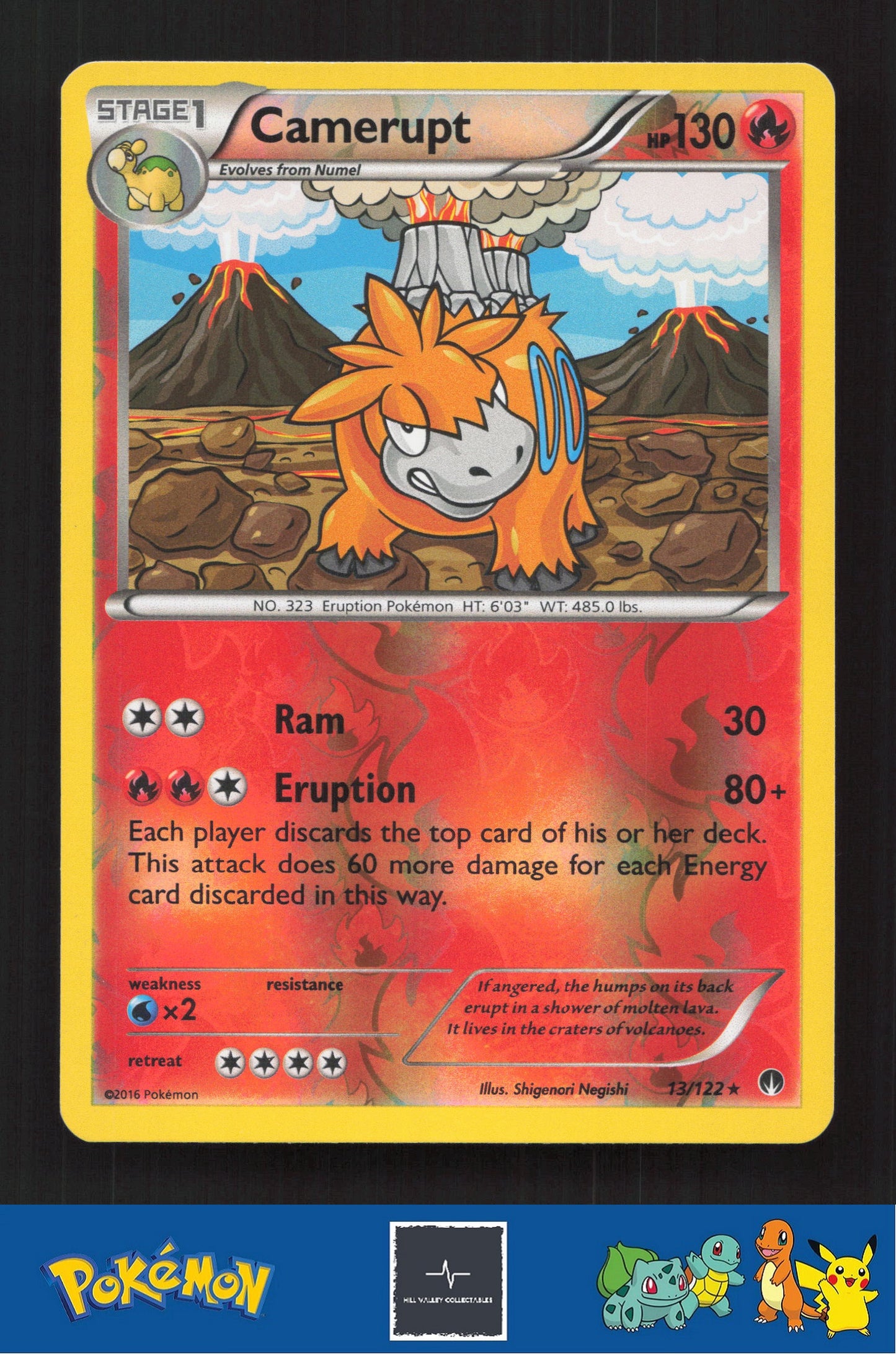 2015 Pokemon XY BREAKpoint 13/122 Camerupt Reverse