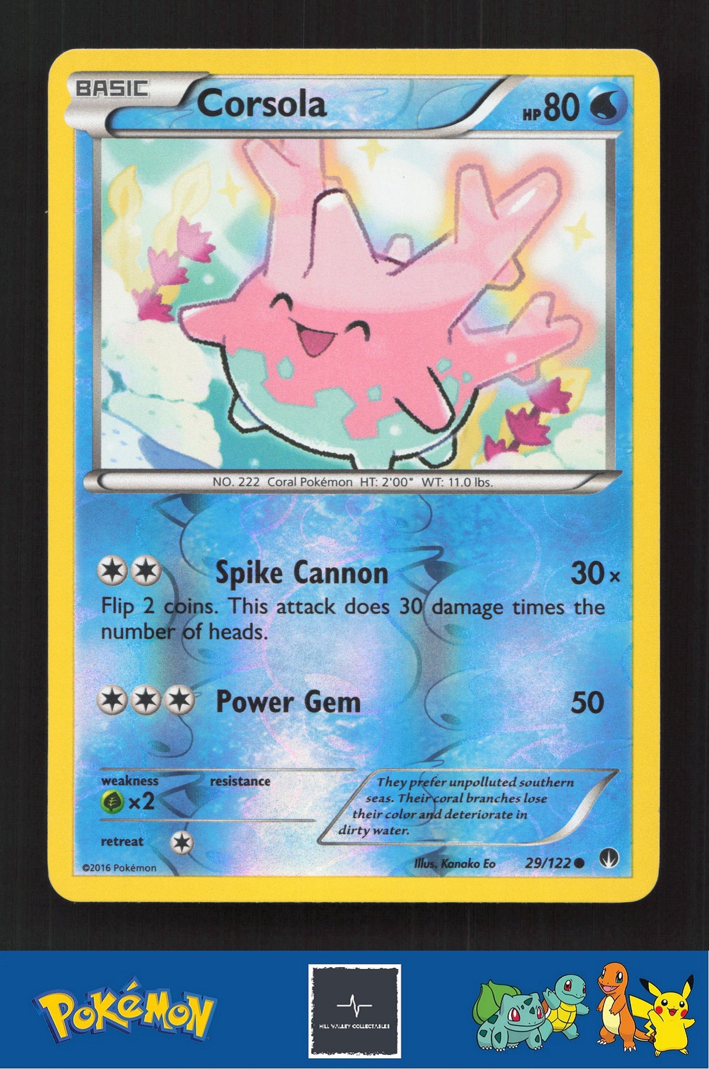 2015 Pokemon XY BREAKpoint 29/122 Corsola Reverse