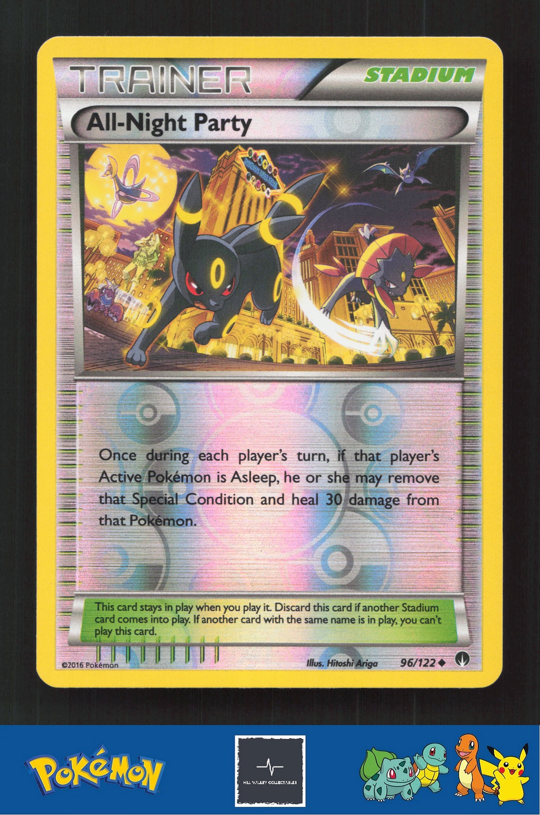 2015 Pokemon XY BREAKpoint 96/122 All-Night Party (Umbreon) Reverse