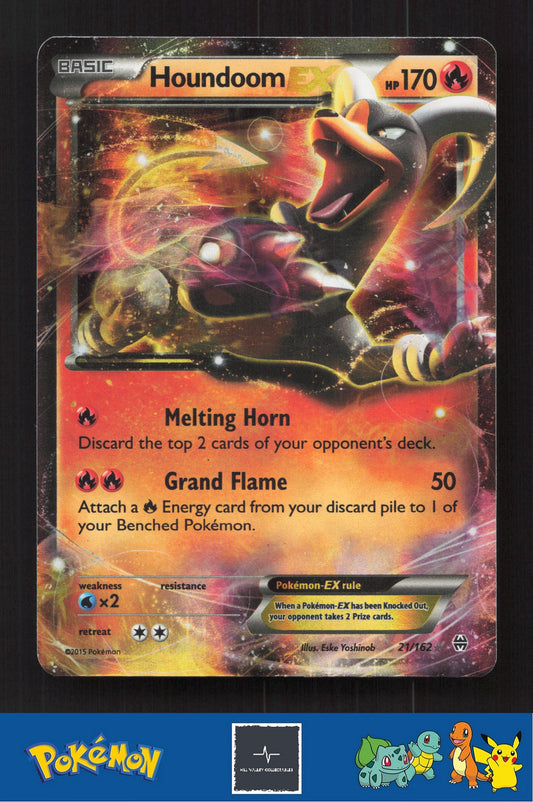 2015 Pokemon XY BREAKthrough 21/162 Houndoom EX