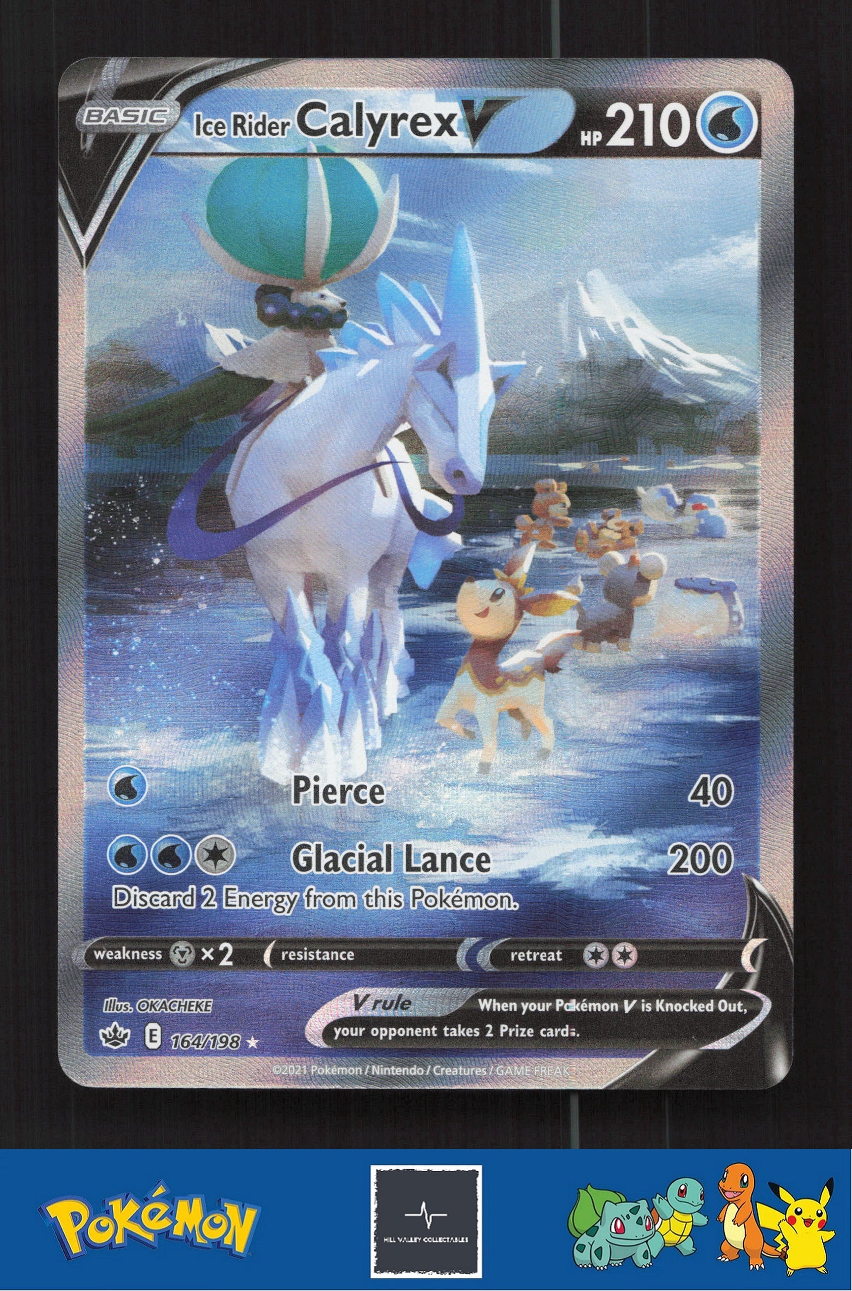 2021 Pokemon SWSH Chilling Reign 164/198 Ice Rider Calyrex V