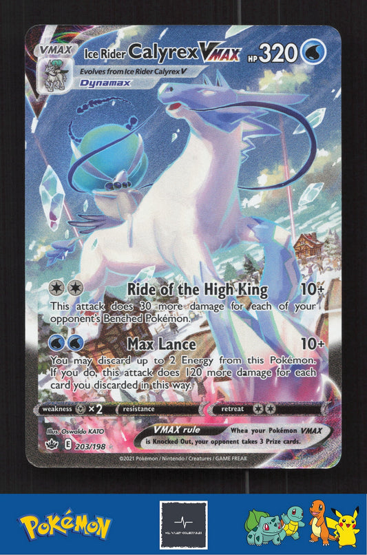 2021 Pokemon SWSH Chilling Reign 203/198 Ice Rider Calyrex VMAX