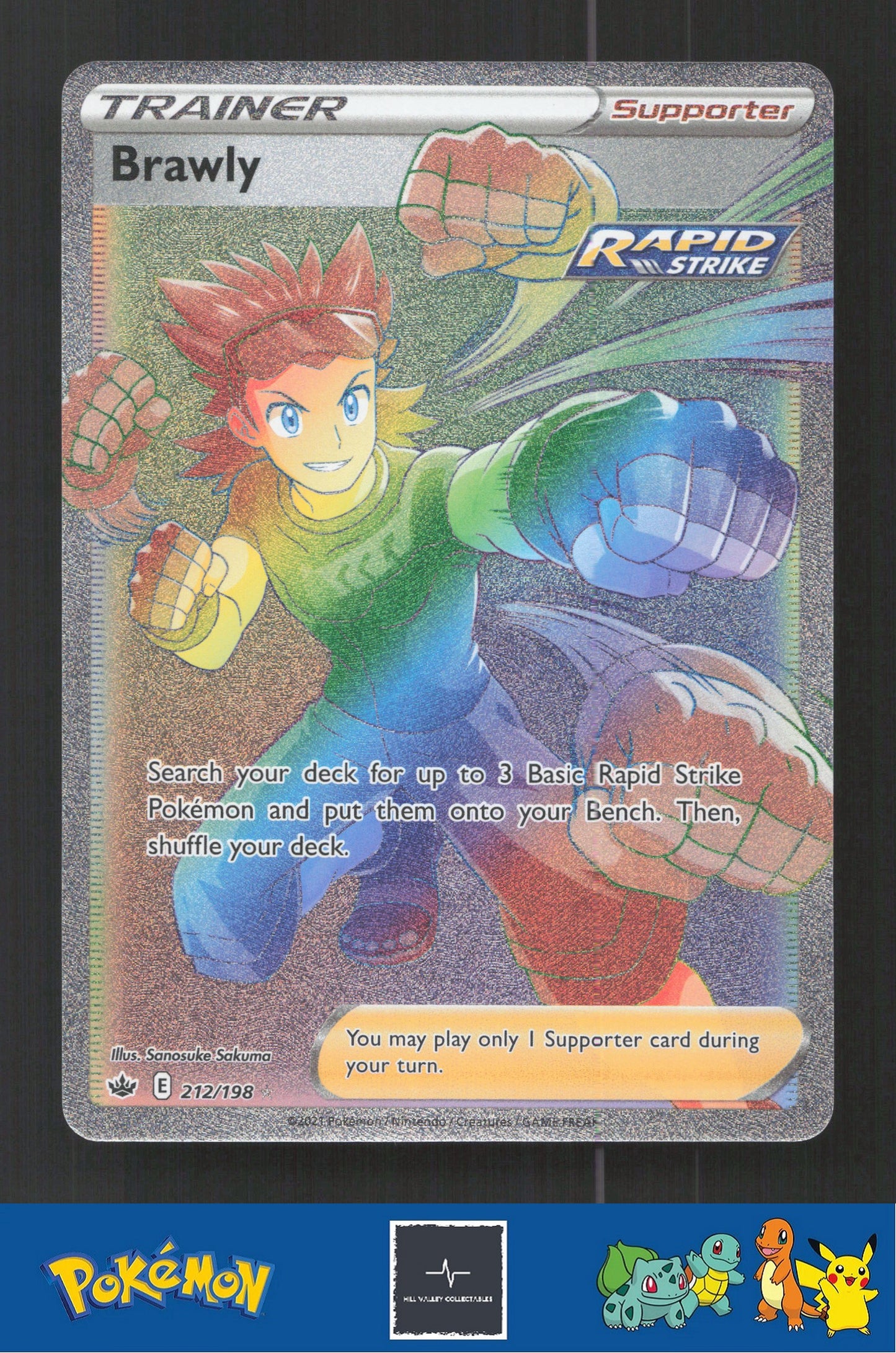 2021 Pokemon SWSH Chilling Reign 212/198 Brawly