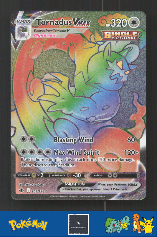 2021 Pokemon SWSH Chilling Reign 209/198 Tornadus VMAX