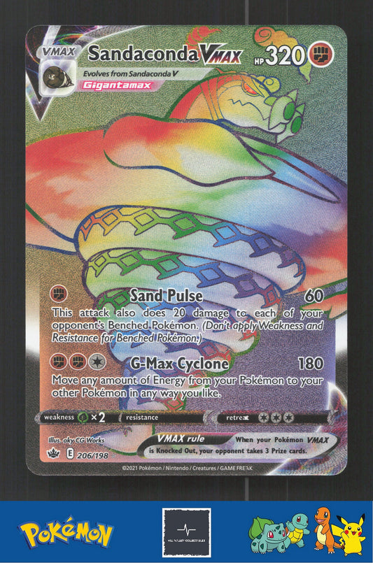 2021 Pokemon SWSH Chilling Reign 206/198 Sandaconda VMAX