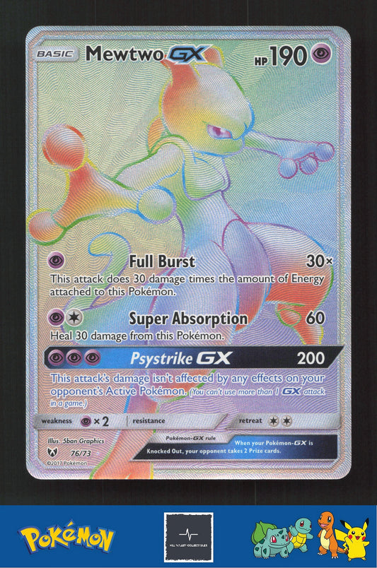 2017 Pokemon SM Shining Legends 76/73 Mewtwo GX