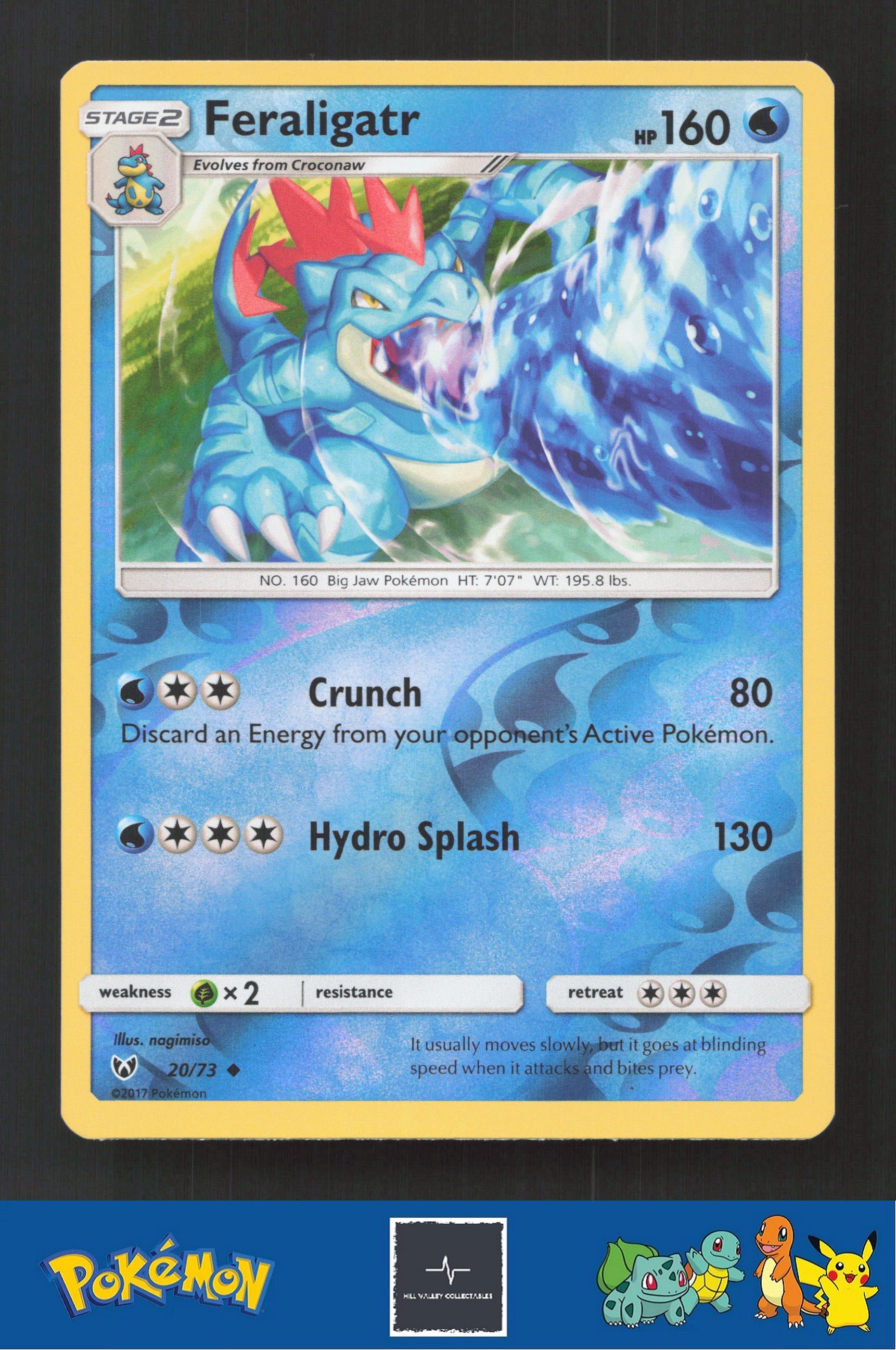 2017 Pokemon SM Shining Legends 20/73 Feraligatr Reverse