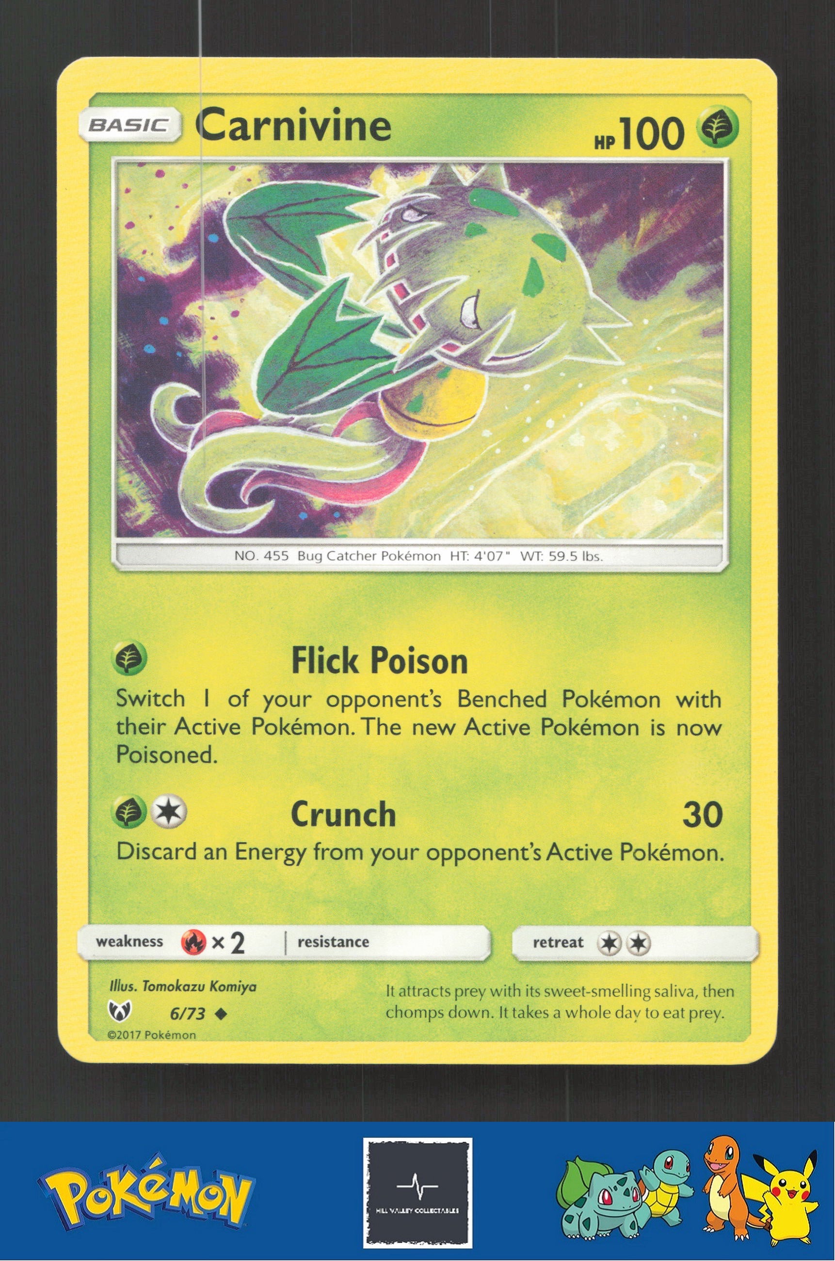 2017 Pokemon SM Shining Legends 6/73 Carnivine