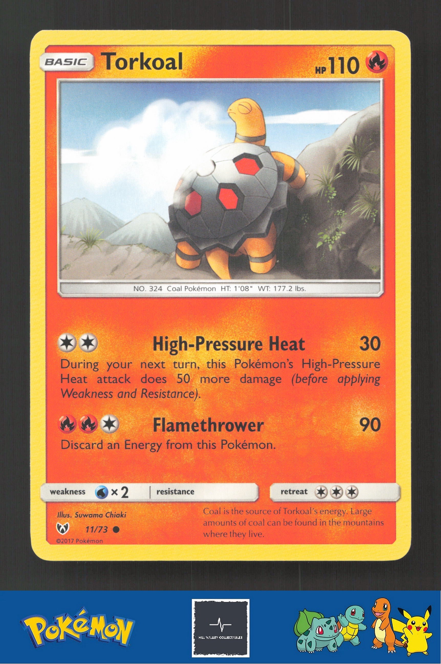 2017 Pokemon SM Shining Legends 11/73 Torkoal