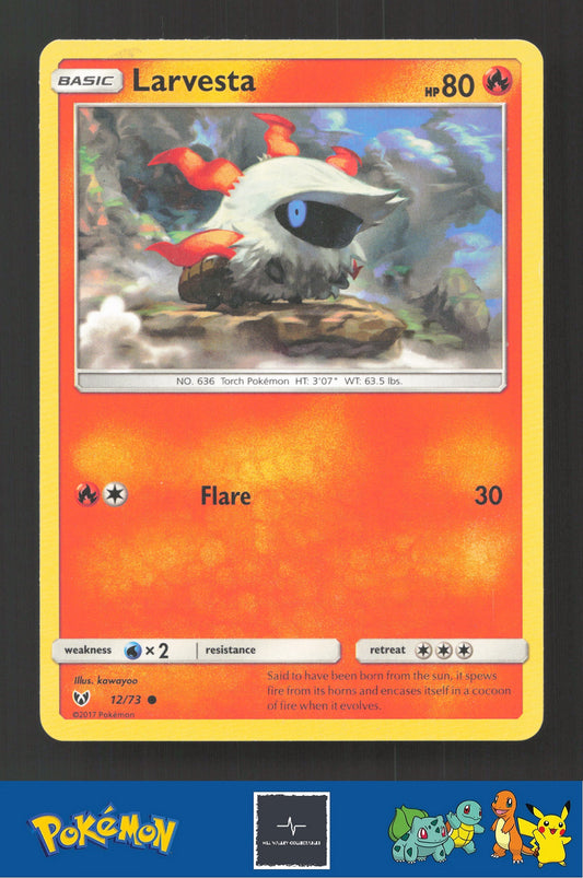 2017 Pokemon SM Shining Legends 12/73 Larvesta
