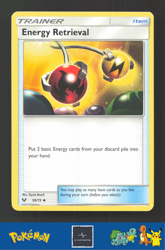2017 Pokemon SM Shining Legends 59/73 Energy Retrieval