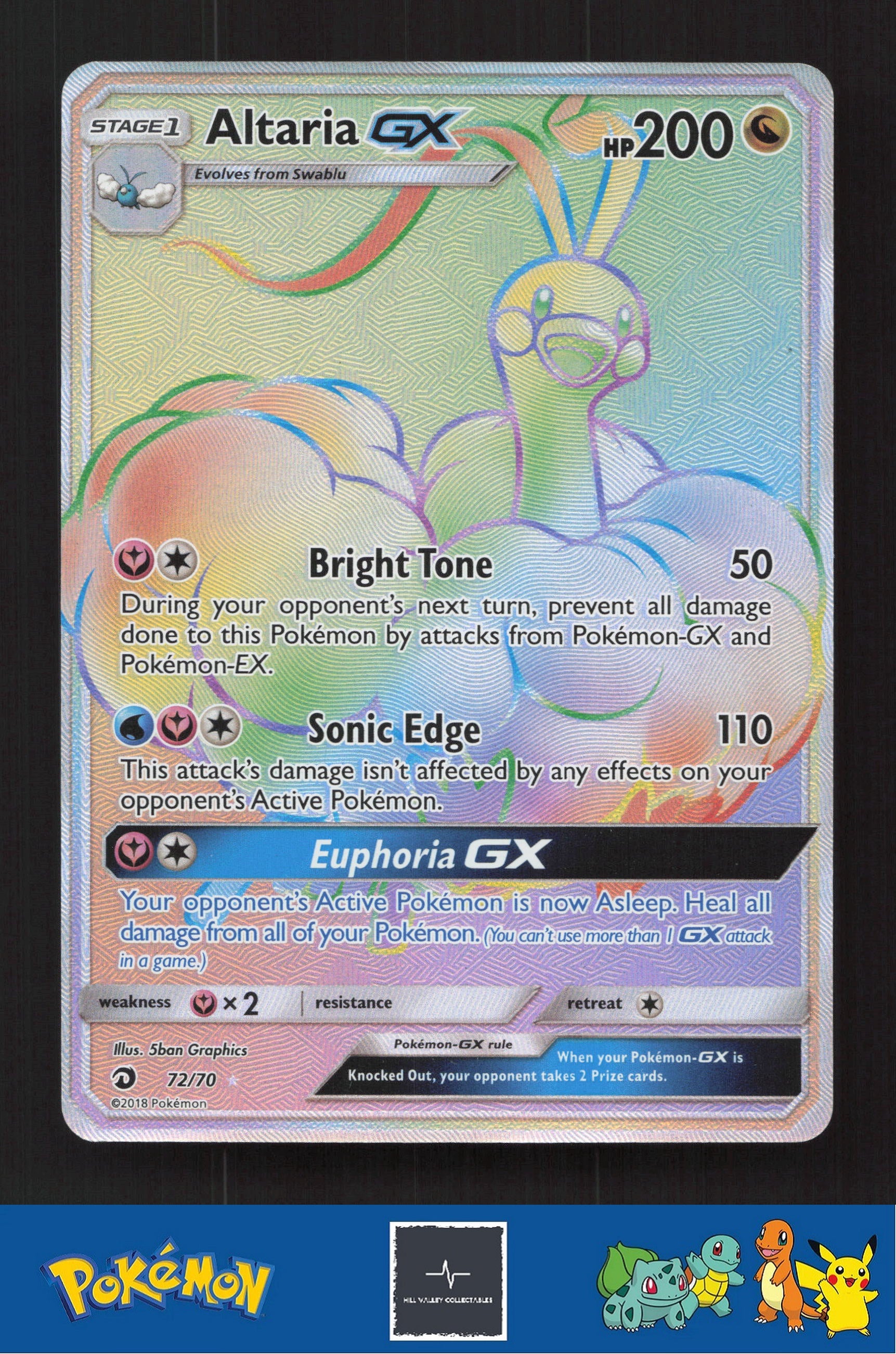 2018 Pokemon SM Dragon Majesty 72/70 Altaria GX