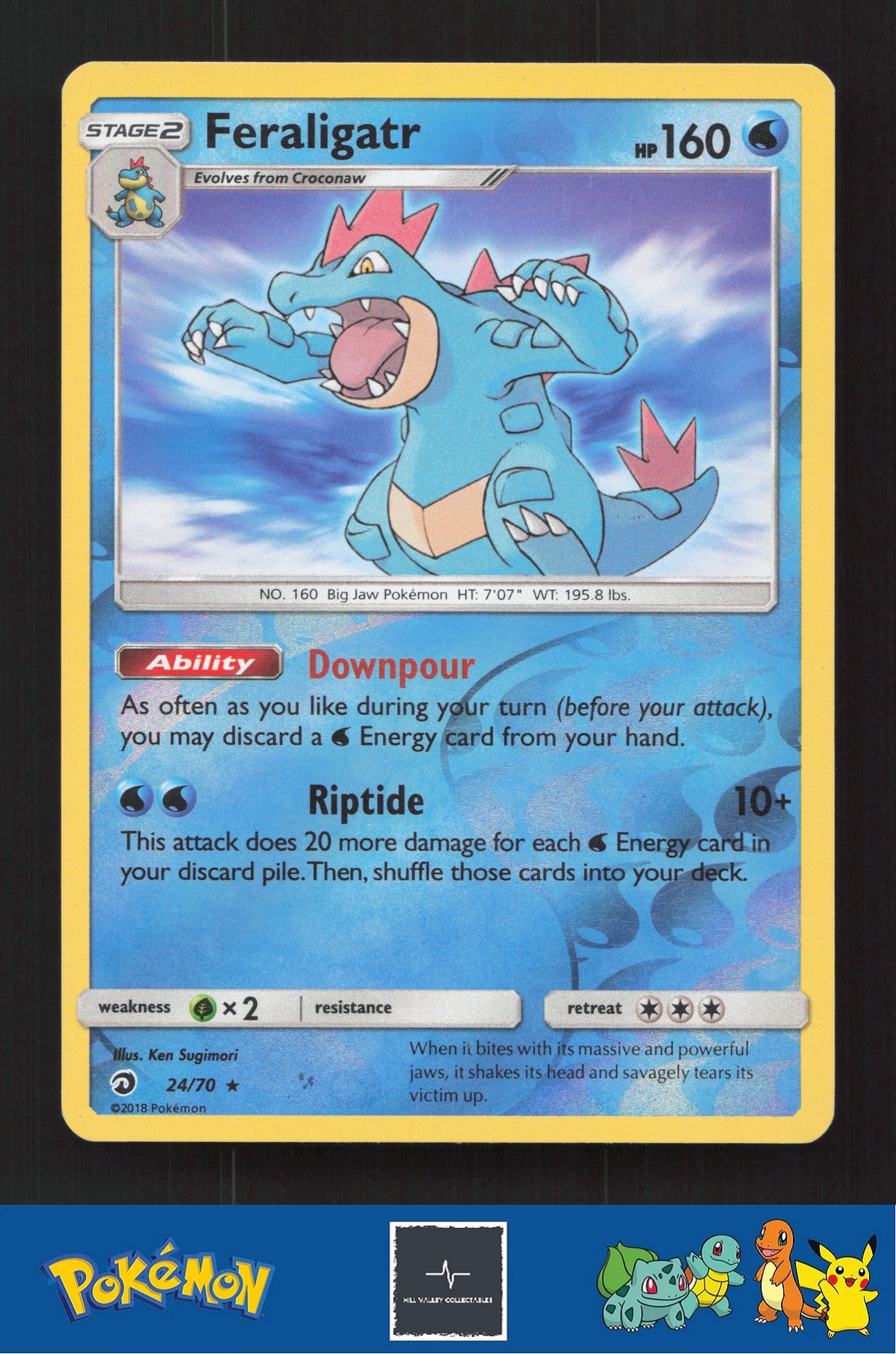 2018 Pokemon SM Dragon Majesty 24/70 Feraligatr Reverse