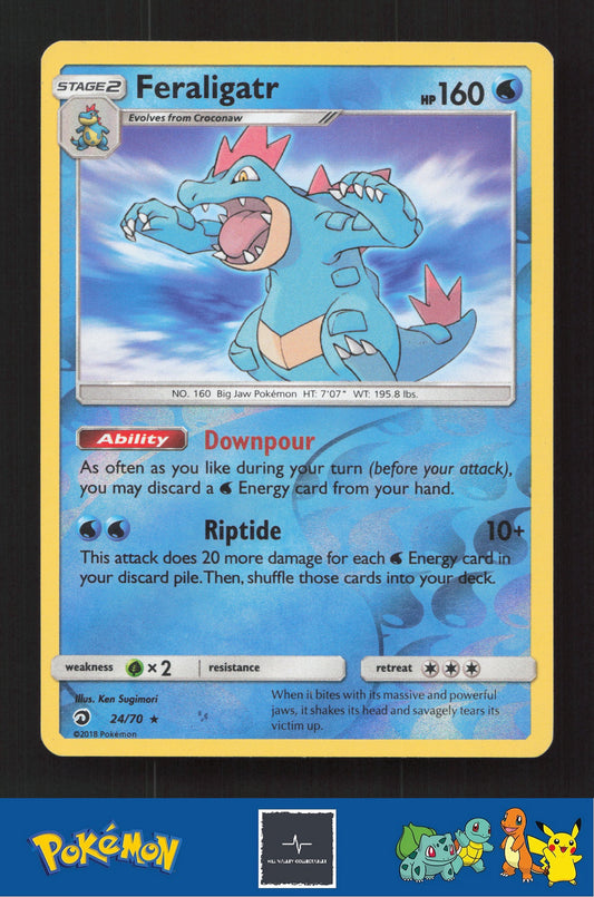 2018 Pokemon SM Dragon Majesty 24/70 Feraligatr Reverse